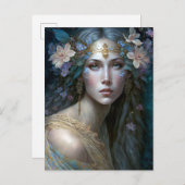 Carte Postale Goddess Imaginaire Art (Devant / Derrière)