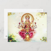 CARTE POSTALE GODDESS LAKSHMI (Devant / Derrière)