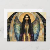 Carte Postale Goddess Lilith Dark Rainbow Mosaic Peinture (Devant / Derrière)