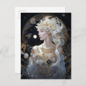 Carte postale Goddess Queen Imaginaire Art (Devant / Derrière)