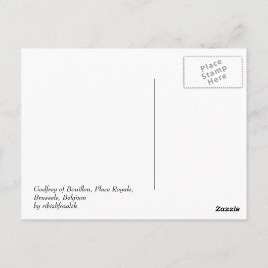 Carte Postale Godfrey de Bouillon (Dos)