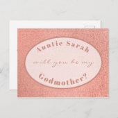 Carte Postale Godmère Proposition Rose Or blanc ovale Script (Devant / Derrière)