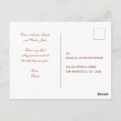 Carte Postale Godparents Proposition Rose Or blanc ovale Script (Dos)