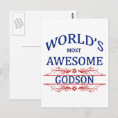 Carte Postale Godson le plus génial du monde (Devant / Derrière)