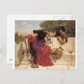 Carte Postale Godward - L'Ancienne, L'Ancienne Histoire (Devant / Derrière)