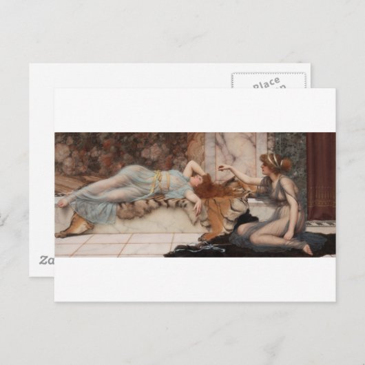 Carte Postale Godward - Mischief and Repose (Devant / Derrière)