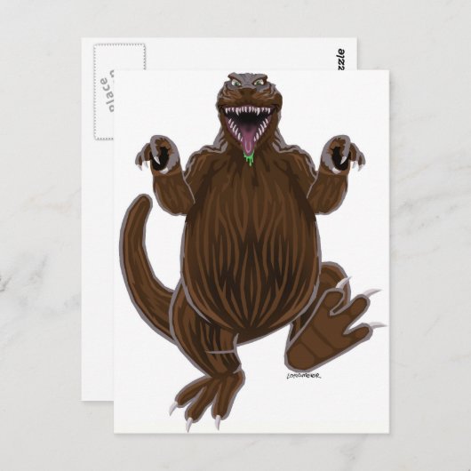 Carte postale Godzilla (Devant / Derrière)