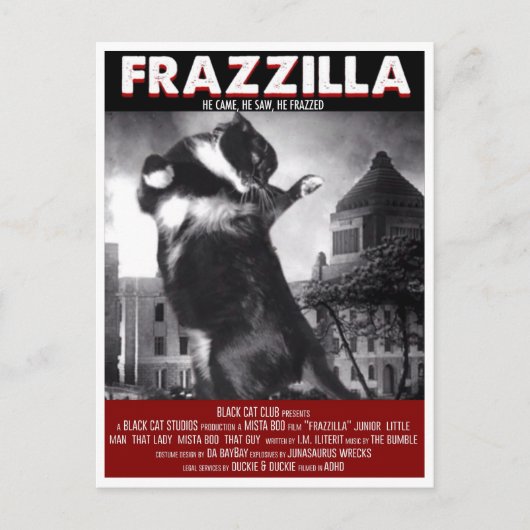 Carte postale Godzilla Cat (Devant)