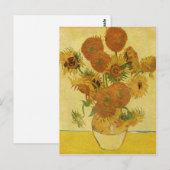 Carte Postale Gogh, Vincent Willem van Stilleben mit Sonnenblume (Devant / Derrière)