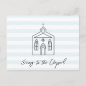 Carte Postale Going to the Chapel Wedding Blue Save the Date (Devant)