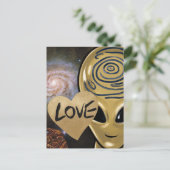 Carte Postale Gold Alien Love (Debout devant)