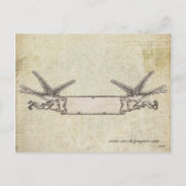 Carte postale Gold Alpaca & Chouette Turquoise Chr (Dos)