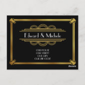 Carte Postale Gold Art Déco RSVP PostCard (Dos)