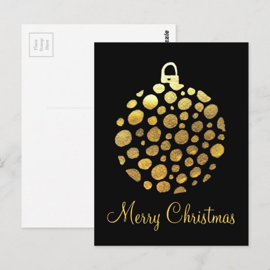 Carte Postale Gold bauble (Devant / Derrière)