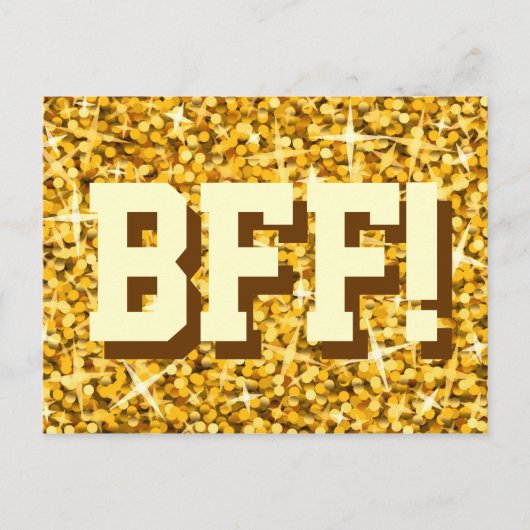 Carte postale "Gold" 'BFF!' Glitz (Devant)