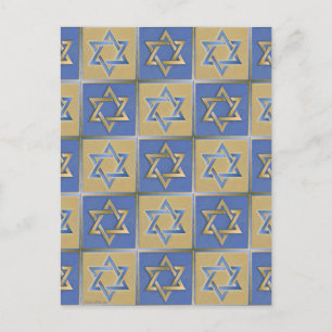 Carte Postale Gold Blue Star de David Art Panels