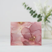 Carte Postale Gold Blush rose Floral Penser de vous (Debout devant)