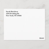 Carte Postale Gold Burgundy Vin Marine Bleu Enregistrer la date (Dos)