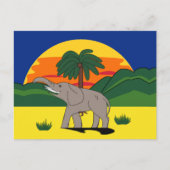Carte Postale Gold Coast Elephant et Palm Tree Postcard (Devant)