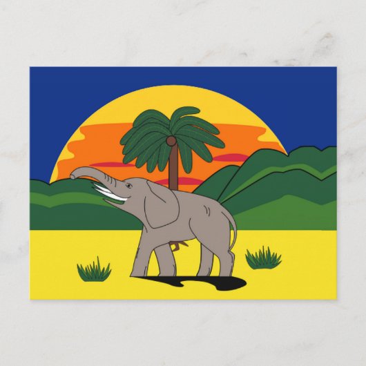 Carte Postale Gold Coast Elephant et Palm Tree Postcard (Devant)