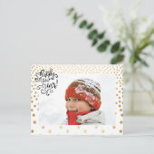 Carte postale Gold Confetti Joyeux Nouvel An (Debout devant)