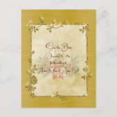 Carte Postale Gold Elegant Sparkly Frame Save the Date (Devant)