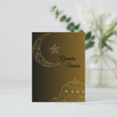 Carte Postale Gold et Black Happy Ramadan Kareem 2024 (Debout devant)