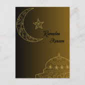 Carte Postale Gold et Black Happy Ramadan Kareem 2024 (Devant)
