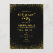 Carte postale Gold et Black Retirement Party (Devant)