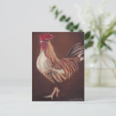 Carte postale Gold et Red Rooster Art (Debout devant)