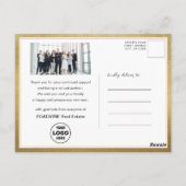 Carte Postale Gold Fireworks Entreprise Photo Fun Script Nouvel (Dos)