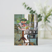 Carte Postale Gold Fish Bowl, sous la fenêtre, (Debout devant)