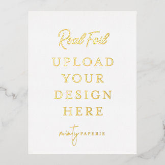 Carte postale Gold Foil Portrait