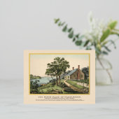 Carte postale Gold Foil vintage Washington Birthpl (Debout devant)