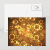 Carte Postale Gold Golden Buble Light Art (Devant / Derrière)