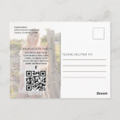 Carte Postale Gold Graduate Script Black Photo QR Code Site Web (Dos)