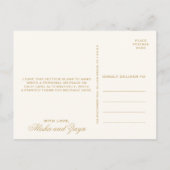 Carte Postale Gold Indian Paisley Merci Mariage (Dos)