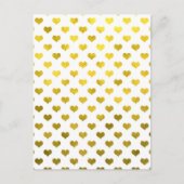 Carte Postale Gold Metallic Faux Foil Hearts Polk Dot Heart (Devant)