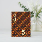 Carte Postale Gold Modern Boho Elegant Abstract Art Pattern #507 (Debout devant)