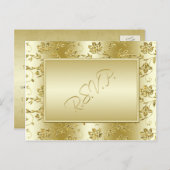 Carte postale Gold Parties scintillant RSVP (Ne co (Devant / Derrière)