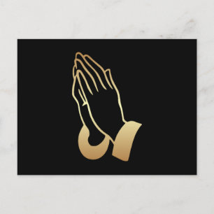 Carte Postale Gold Praying Hands