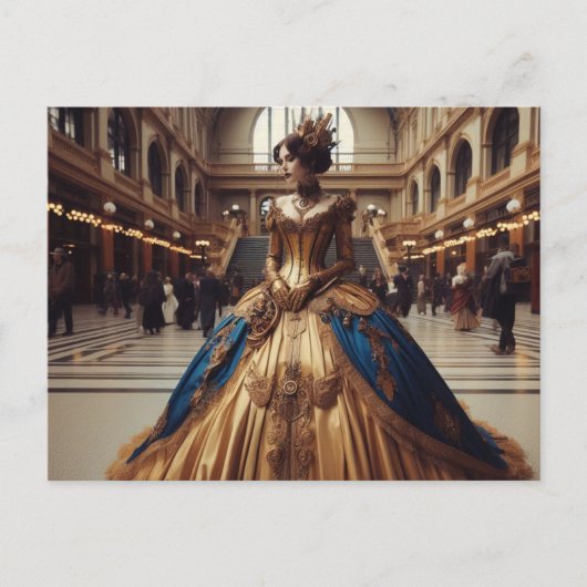 Carte Postale Gold Princess Steampunk Victorian (Devant)