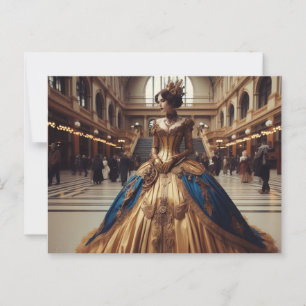 Carte Postale Gold Princess Steampunk Victorian