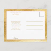 Carte Postale Gold Radiance Joyeux script de Noël Photo (Dos)