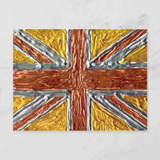 Carte Postale Gold Silver Bronze Londres British Flag Sports
