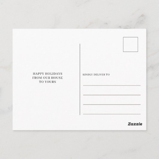 Carte Postale Gold Simple Script Joyeux Nouvel An (Dos)