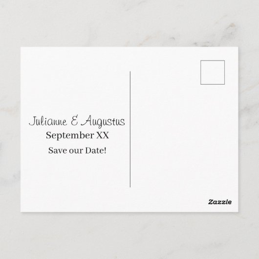 Carte Postale Gold Skyline Las Vegas Mariage Enregistrer la date (Dos)