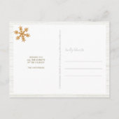 Carte Postale Gold Snowflake 3 Photo Collage Holiday (Dos)