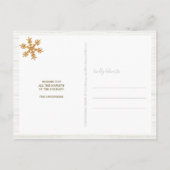 Carte Postale Gold Snowflake 3 Photo Joyeux Noël (Dos)