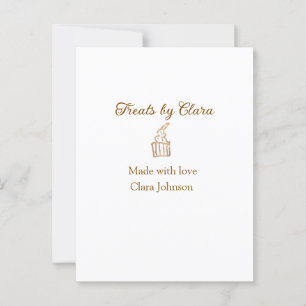 Carte Postale Gold sparkle traite la boulangerie faite avec amou